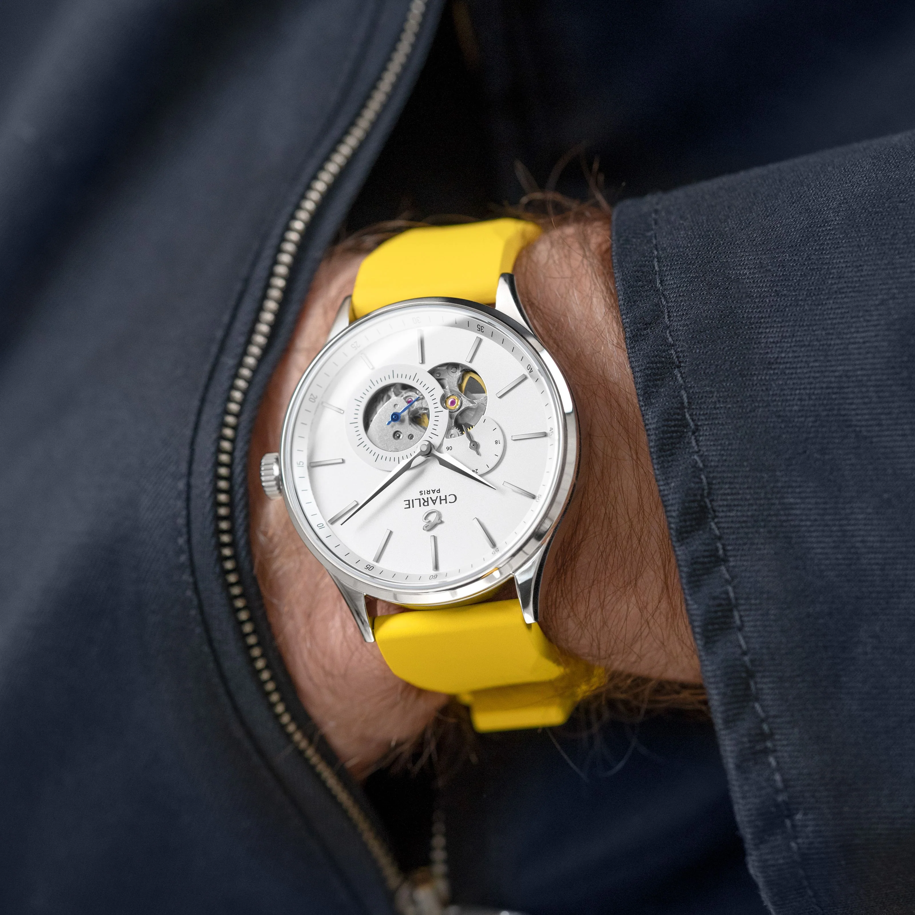 Bracelet caoutchouc jaune NBR 20mm - Image 6