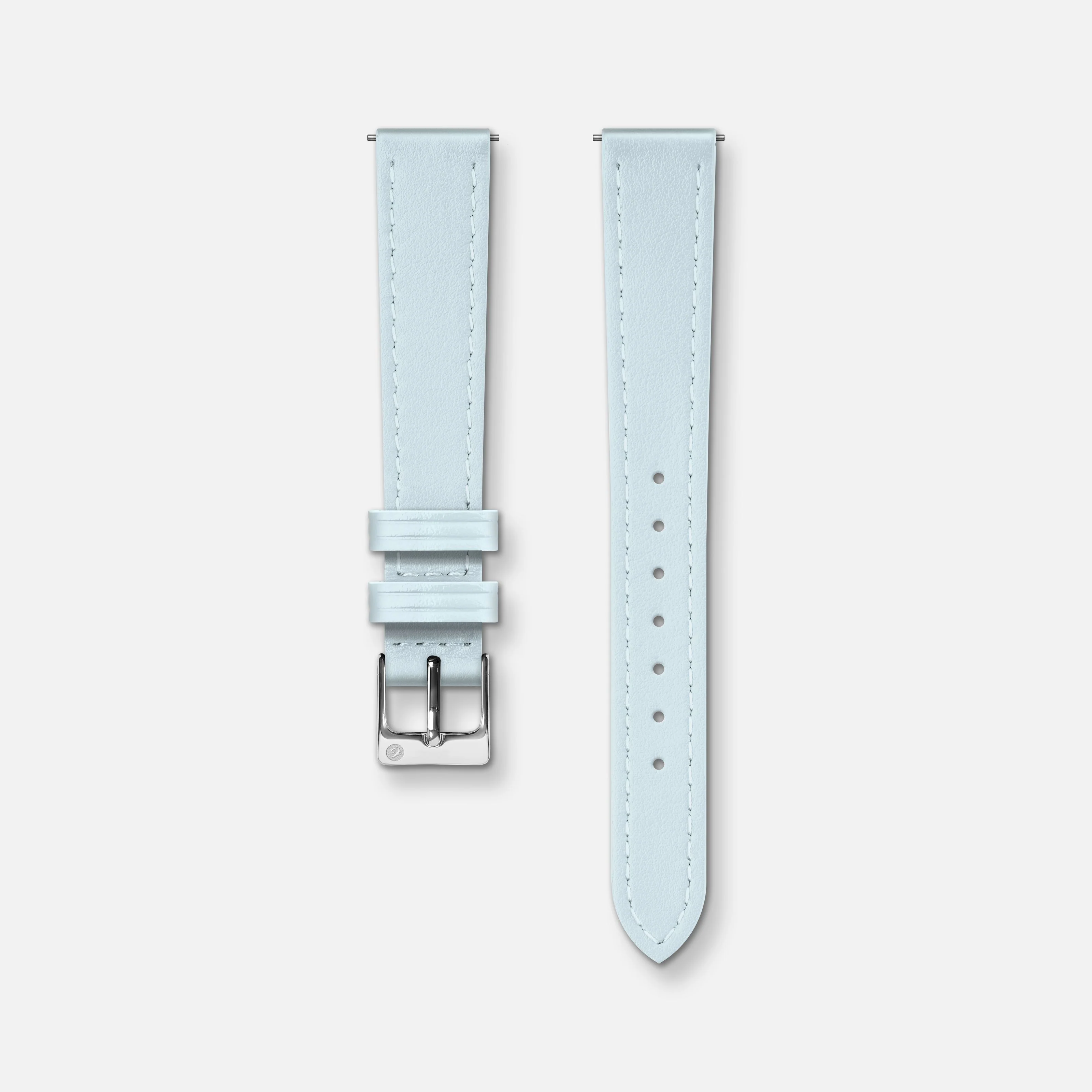 Bracelet cuir bleu azur 14mm - Image 4