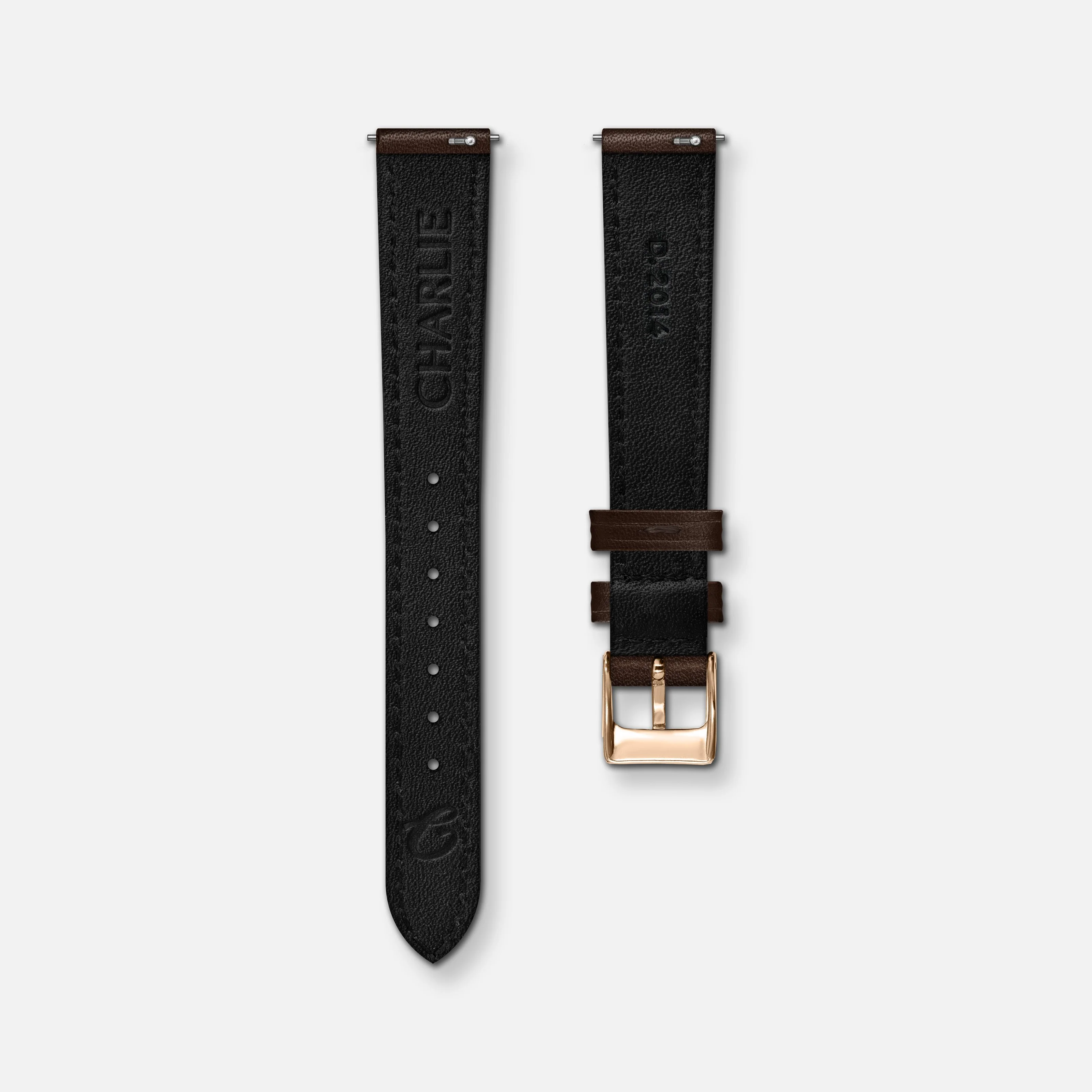 Bracelet cuir chocolat 14mm - Image 3