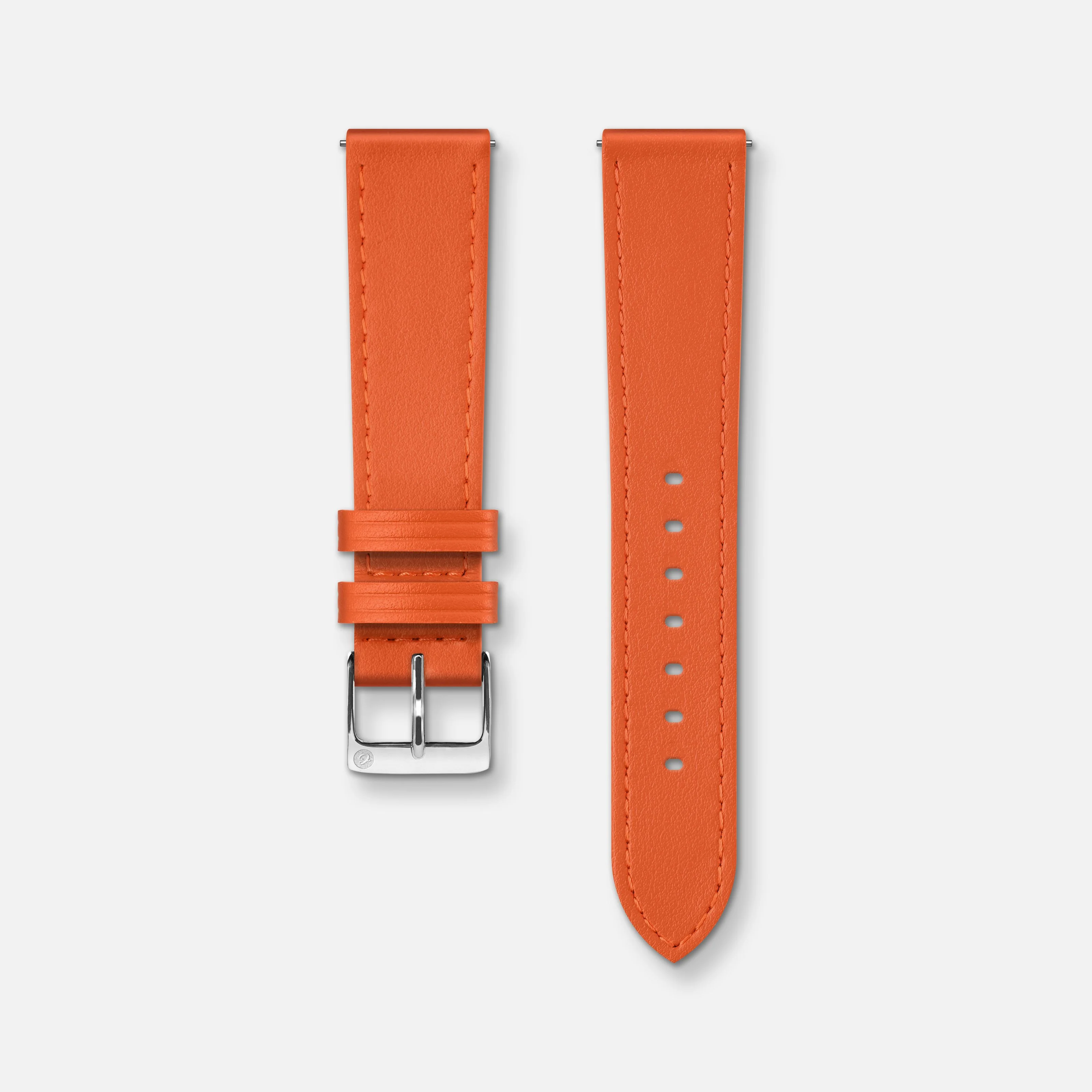 Bracelet cuir mandarine 18mm - Image 3