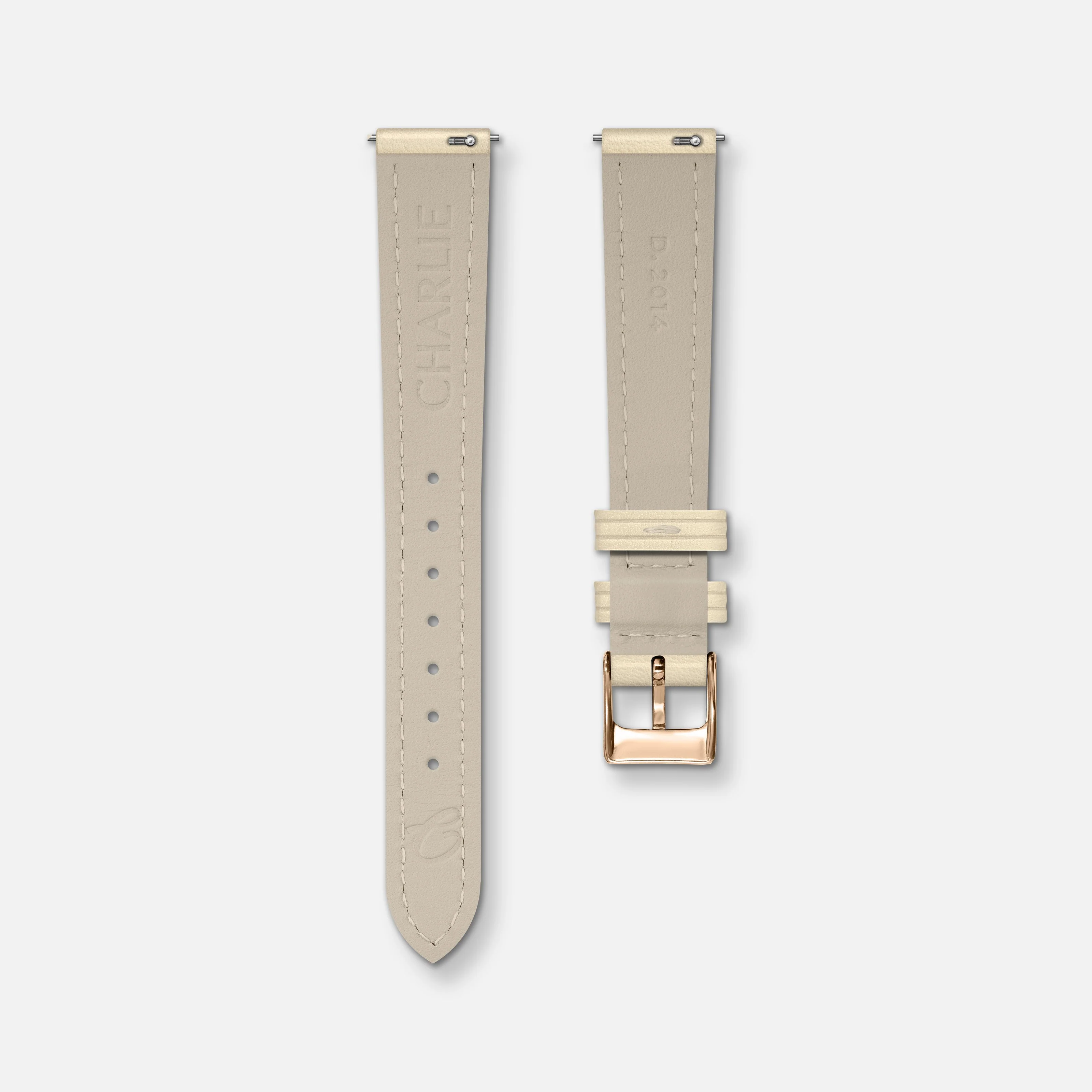 Bracelet cuir sable 14mm - Image 2