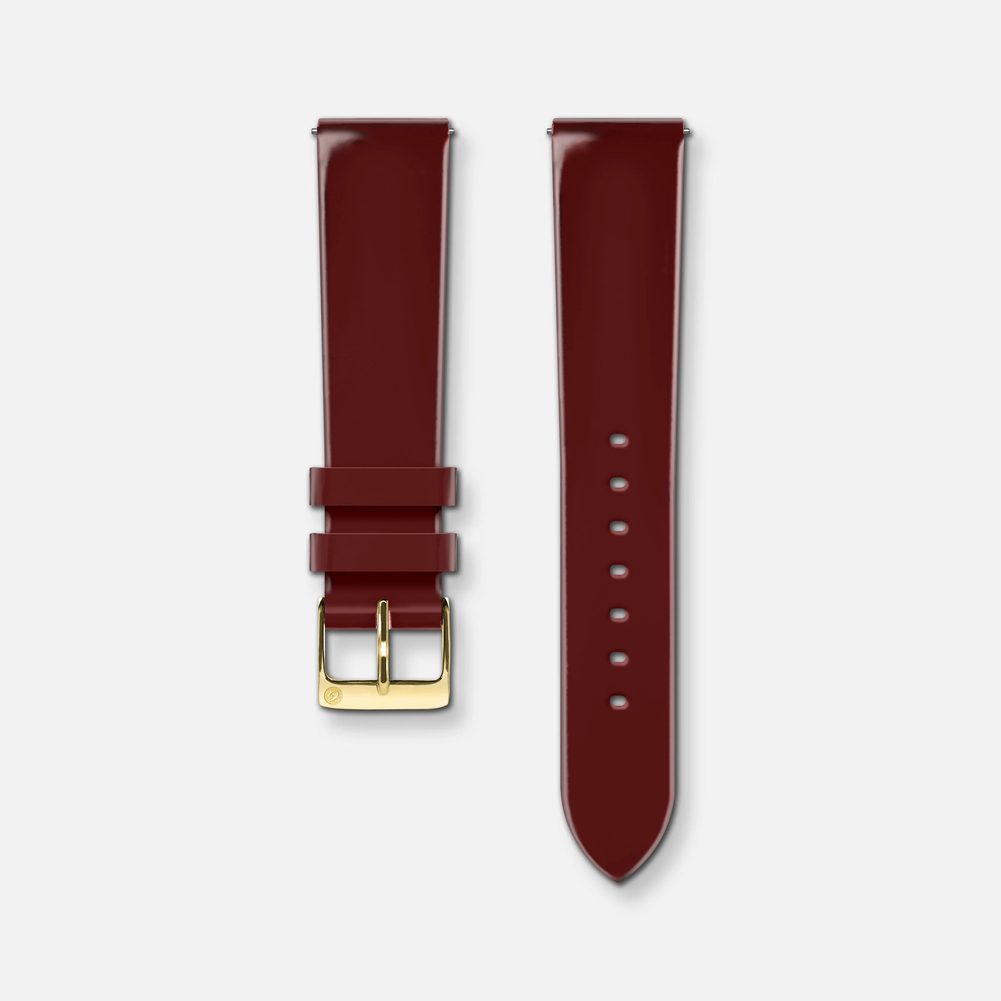 Bracelet cuir vernis bordeaux 18mm - Image 6