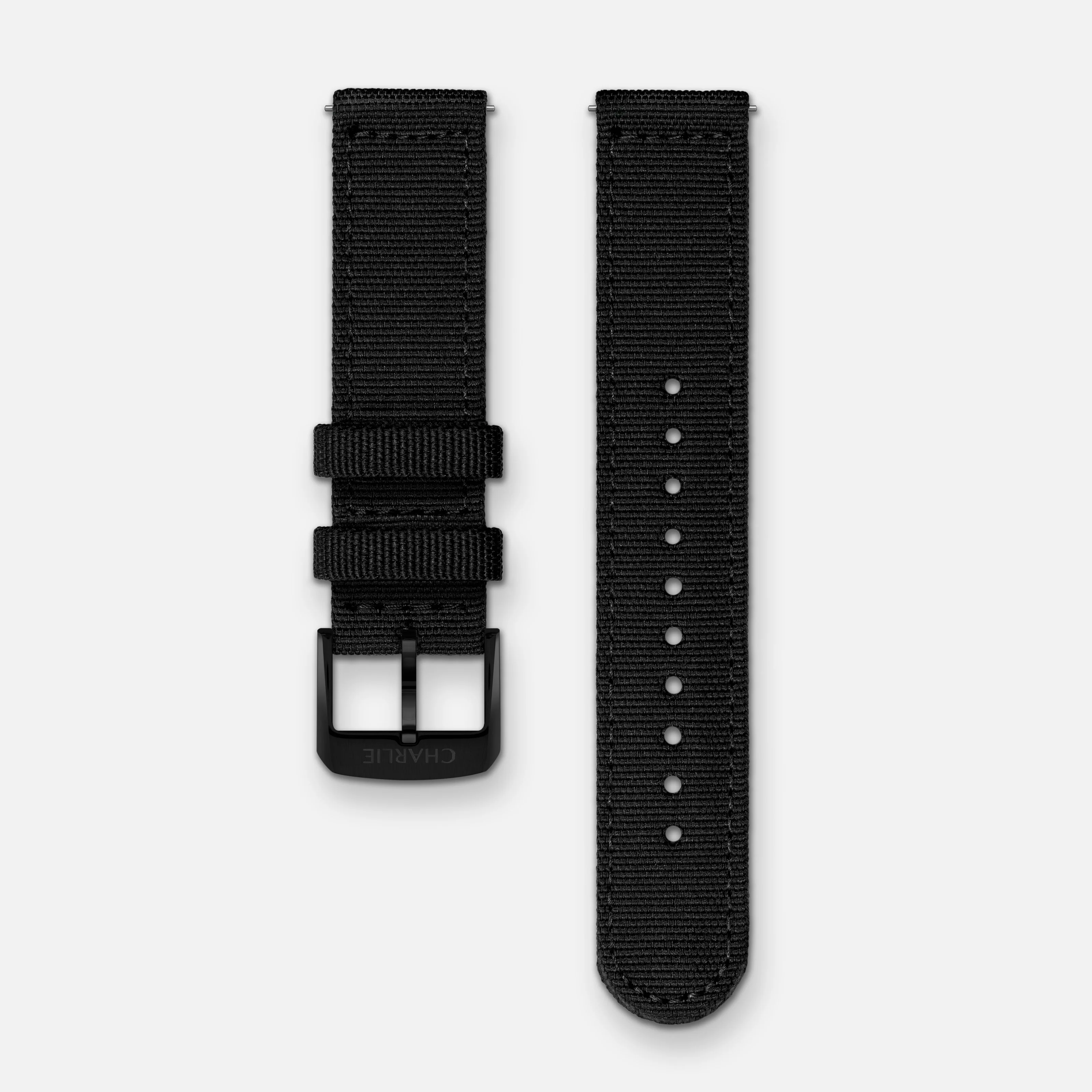 Bracelet Nylon Noir 20mm - Image 3