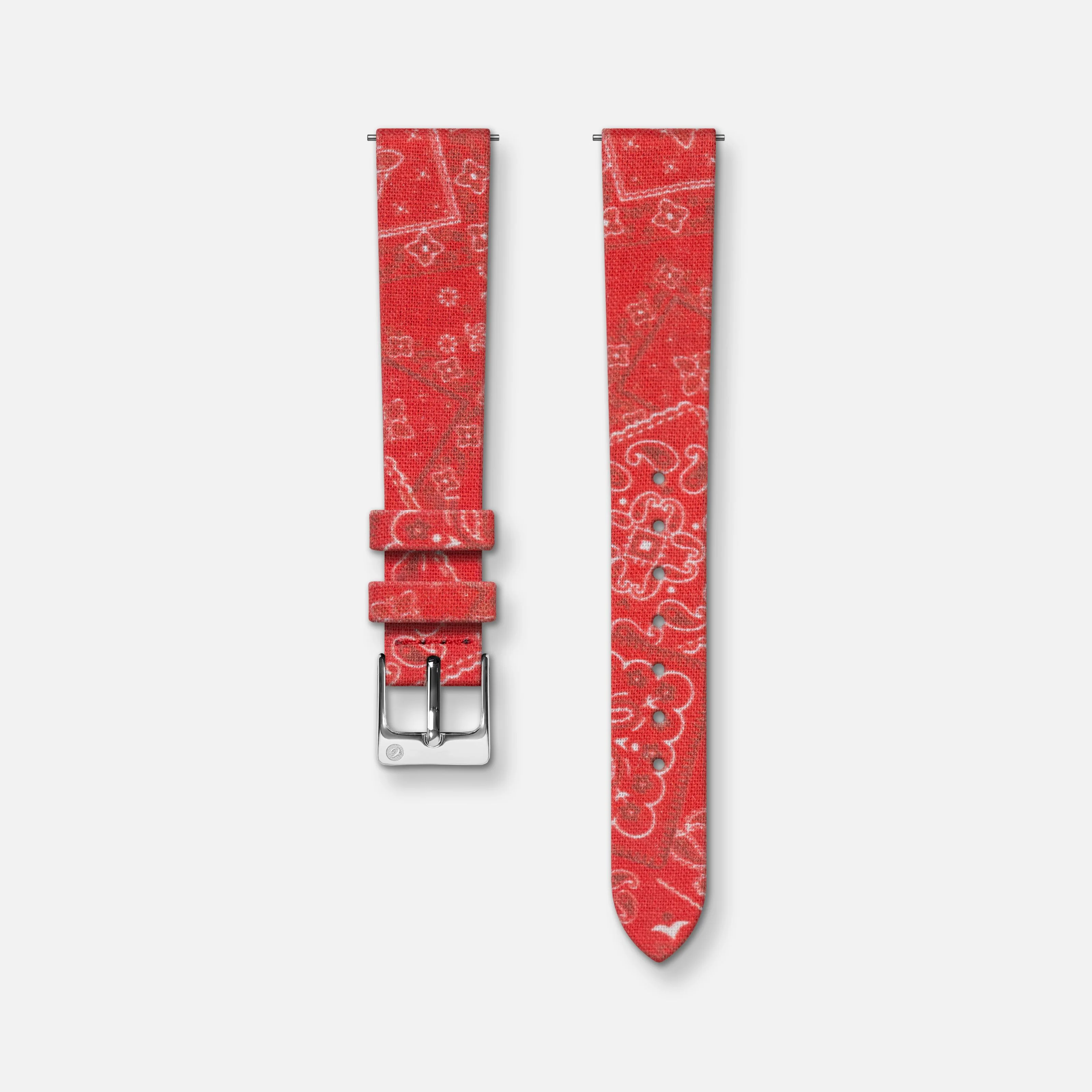 Bracelet tissu bandana rouge 14mm - Image 4